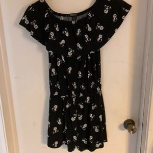 Indero Off Shoulder Panda Print Romper